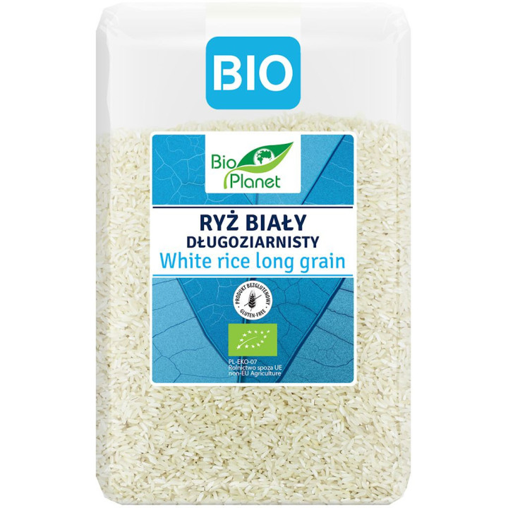Ryż Biały Długoziarnisty Bezglutenowy BIO 2kg | BIO PLANET - Ekochatka