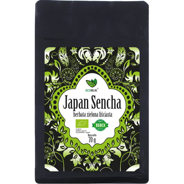 Herbata Zielona Liściasta Sencha Japońska BIO 70g | ECOBLIK - Ekochatka