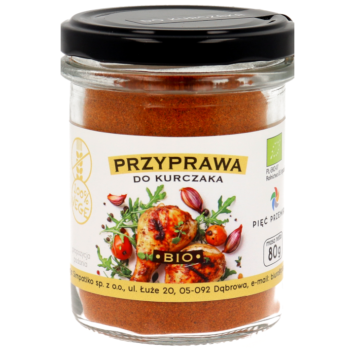 Przyprawa do Kurczaka Bezglutenowa BIO 80g | PIĘĆ PRZEMIAN - Ekochatka