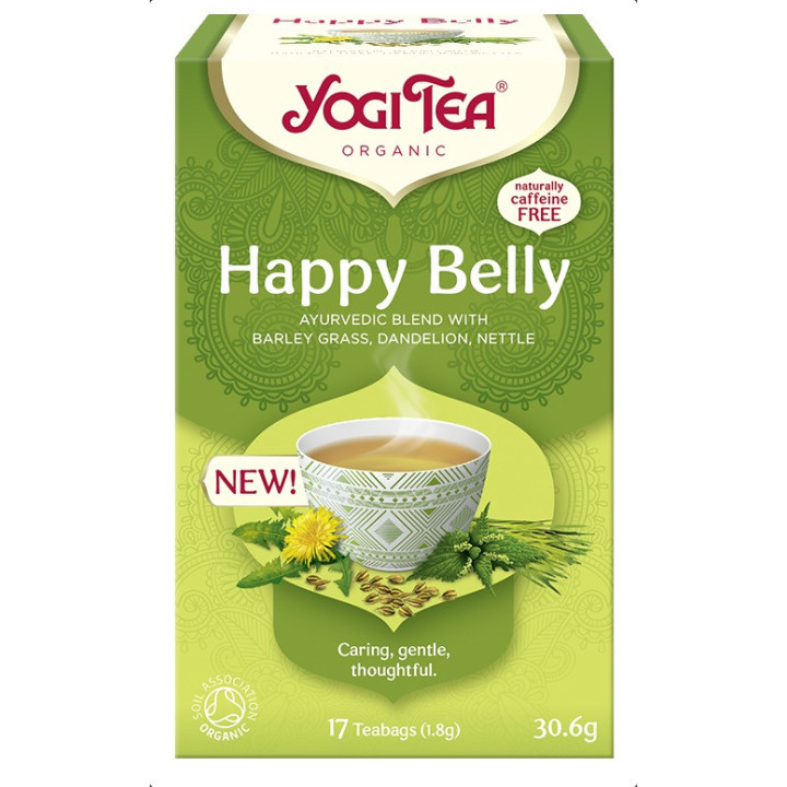 Herbatka Lekki Brzuch (Happy Belly) BIO (17x1,8g) 30,6g | YOGI TEA - Ekochatka