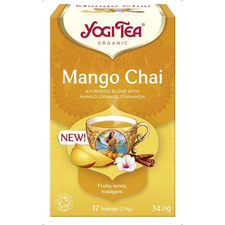 Herbatka Mango Chai BIO (17x2g) 34g | YOGI TEA - Ekochatka
