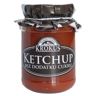 Ketchup bez Dodatku Cukrów Bezglutenowy 180g | KROKUS - Ekochatka