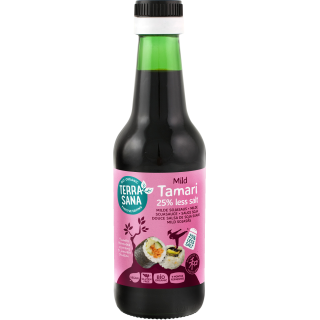 SOS Sojowy Tamari Łagodny 25 % Mniej Soli Bezglutenowy BIO 250ml | TERRASANA - Ekochatka