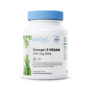 Omega-3 Vegan Bezglutenowa 60 Kapsułek | OSAVI - Ekochatka