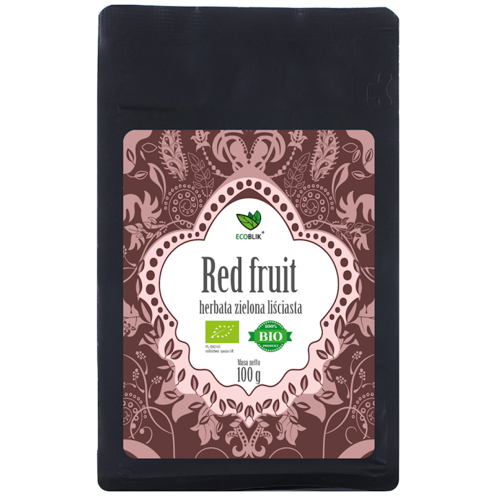 Herbata Zielona Liściasta Czerwone Owoce BIO 100g | ECOBLIK - Ekochatka