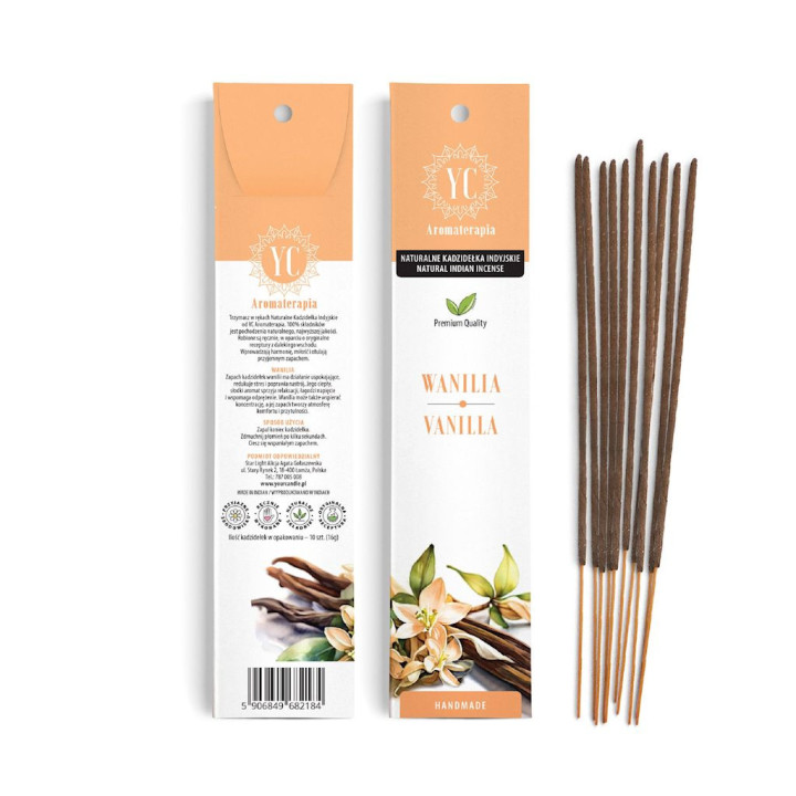 Kadzidełka Indyjskie Wanilia (10szt.) 16g | YOUR CANDLE - Ekochatka