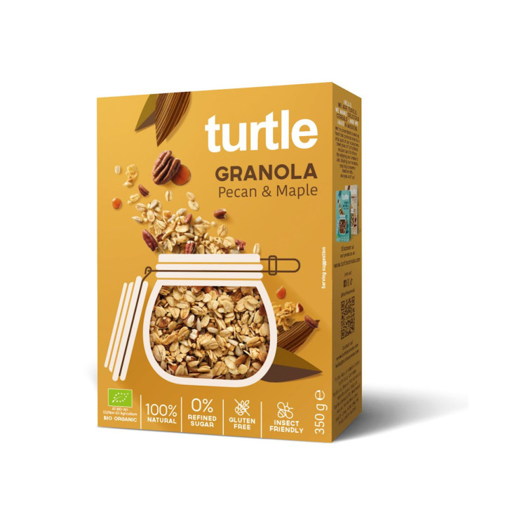 Granola Orzechy Pekan Syrop Klonowy Bezglutenowa BIO 350g | TURTLE - Ekochatka