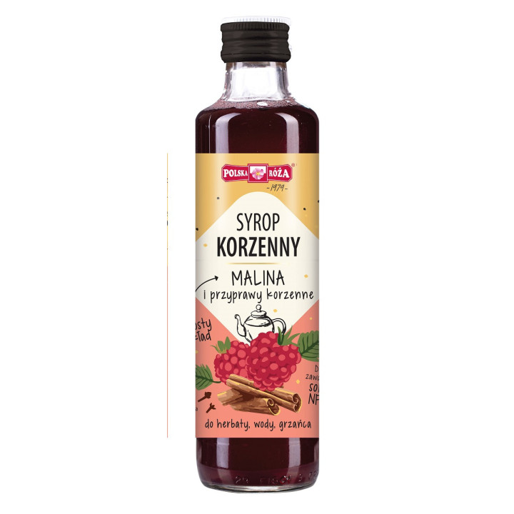 Syrop Korzenny z Malinami 250ml | POLSKA RÓŻA - Ekochatka