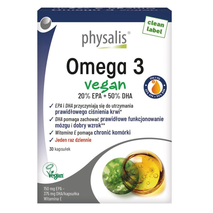 Omega-3 Vegan 30 Kapsułek | PHYSALIS - Ekochatka