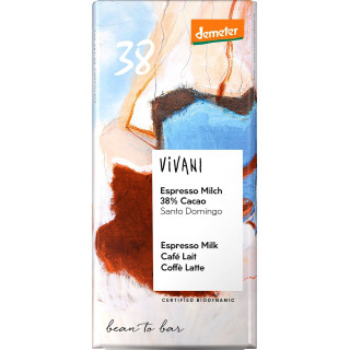 Czekolada Mleczna Espresso DEMETER BIO 90g | VIVANI - Ekochatka