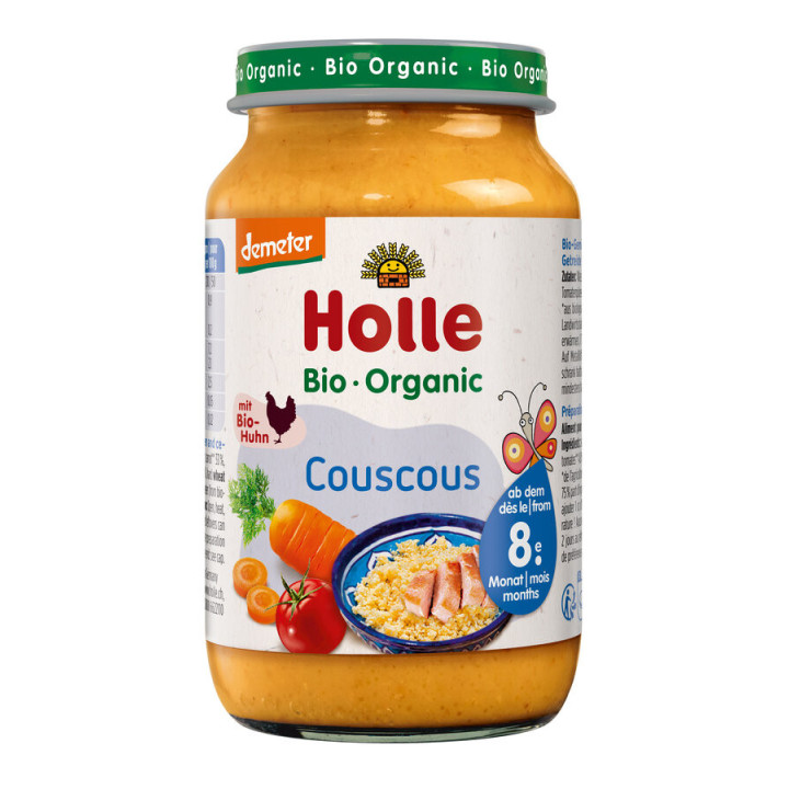 Warzywa z Kurczakiem i Kaszą Kuskus od 8 Miesiąca DEMETER BIO 220g (Sł | HOLLE - Ekochatka