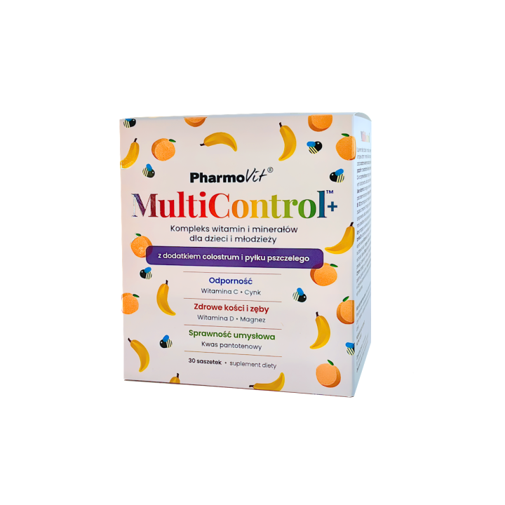Multiwitamina (Multicontrol) dla Dzieci i Młodzieży Bezglutenowa 30 Sa | PHARMOVIT - Ekochatka