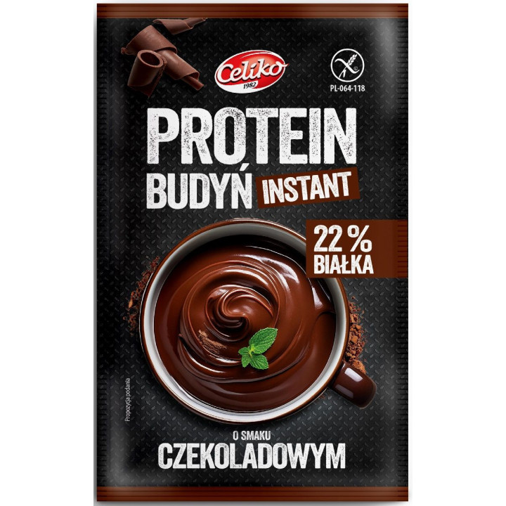 Budyń Proteinowy Instant o Smaku Czekoladowym Bezglutenowy 40g | CELIKO - Ekochatka