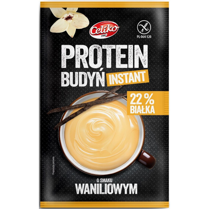 Budyń Proteinowy Instant o Smaku Waniliowym Bezglutenowy 40g | CELIKO - Ekochatka