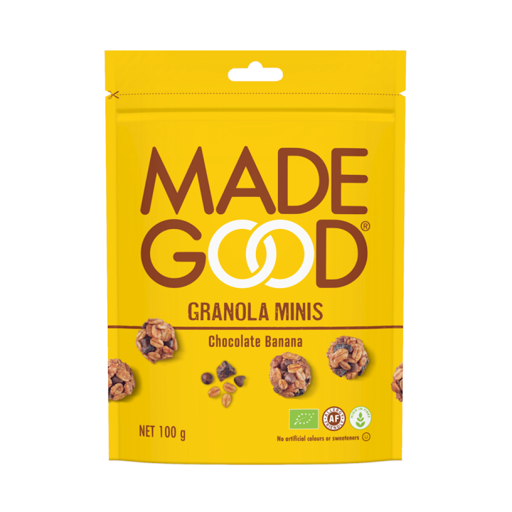 Granola Minis z Czekoladą i Bananem Bezglutenowa BIO 100g | MADEGOOD - Ekochatka