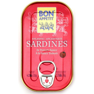 Sardynki Portugalskie w Sosie Pomidorowym 120g (78g) | BON APPETIT - TENORIO - Ekochatka