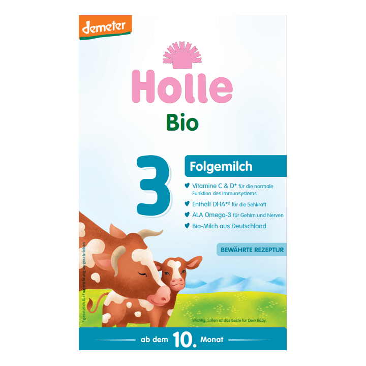 Mleko Krowie 3 Następne dla Niemowląt po 6 Miesiącu DEMETER BIO 600g | HOLLE - Ekochatka