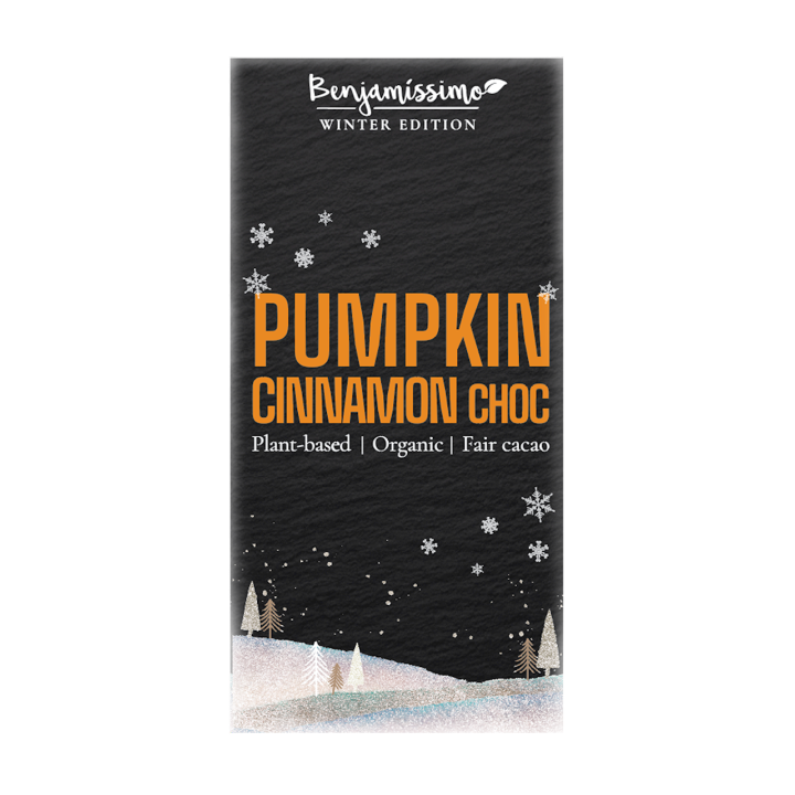 Tabliczka Kakaowa Dynia Cynamon Bezglutenowa BIO 60g | BENJAMISSIMO - Ekochatka
