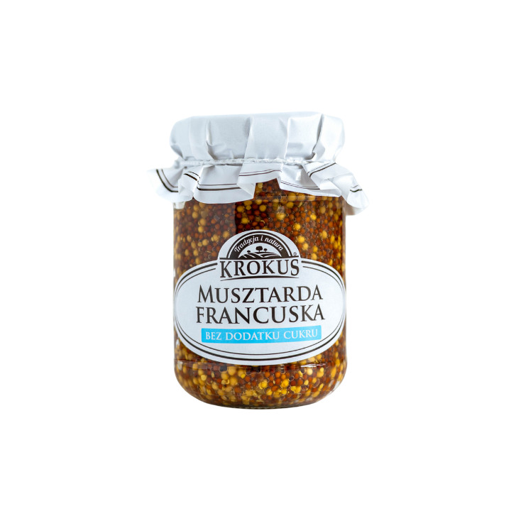Musztarda Francuska bez Dodatku Cukrów 185g | KROKUS - Ekochatka