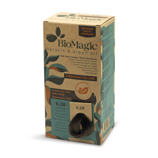 Farba do Włosów Popielato Perłowy Ciemny Blond (6.28) 170ml | BIOMAGIC - Ekochatka