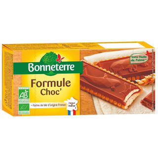 Herbatniki z Czekoladą z Nadzieniem Mlecznym BIO 125g | BONNETERRE - Ekochatka