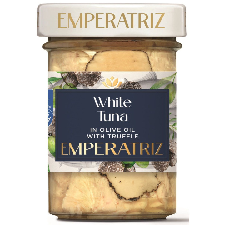 Tuńczyk Biały Filety Msc w Oliwie z Oliwek z Truflą 180g (120g) (Słoik | EMPERATRIZ - Ekochatka