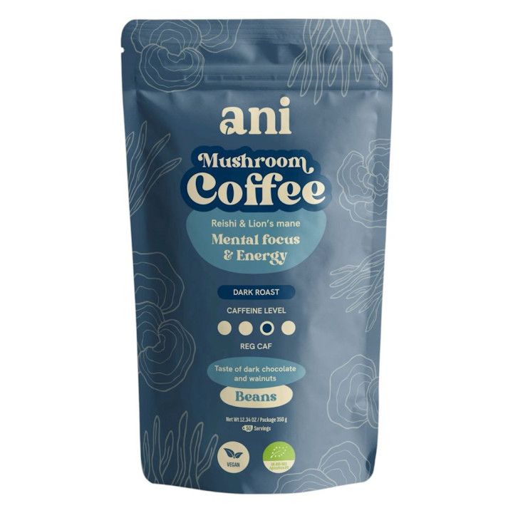Kawa Ziarnista Arabica z Reishi i Lion's Mane BIO 350g | ANI - Ekochatka