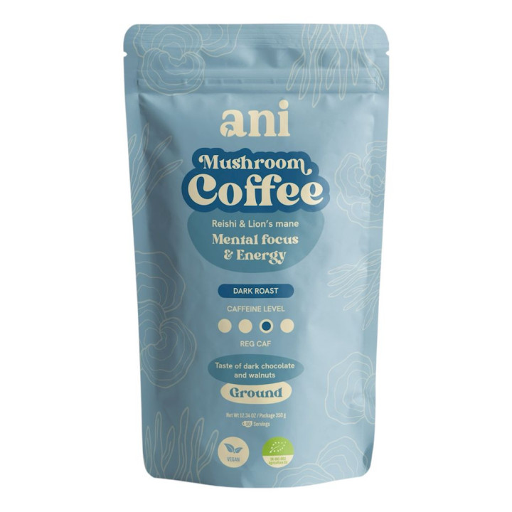 Kawa Mielona Arabica z Reishi i Lion's Mane BIO 350g | ANI - Ekochatka