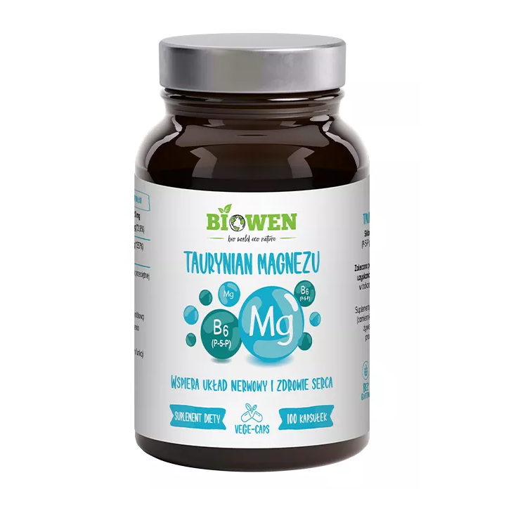 Taurynian Magnezu + Witamina B6 100 Kapsułek | BIOWEN - Ekochatka