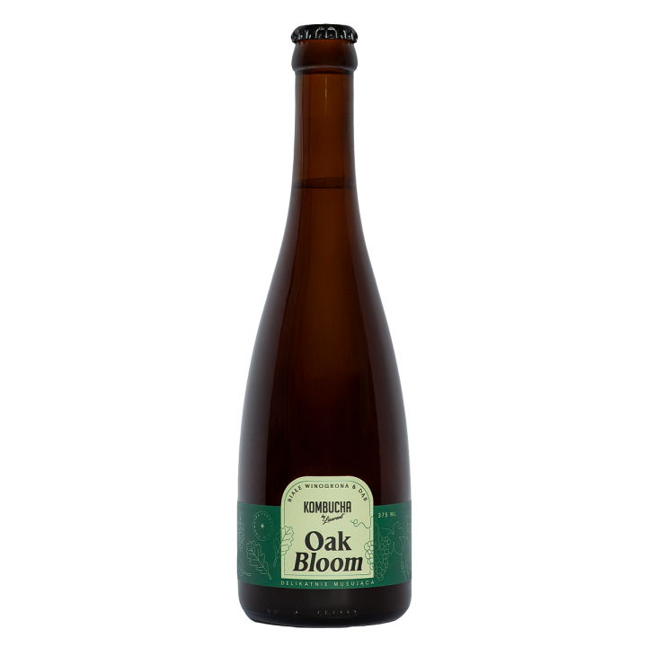 Kombucha Oak Bloom na Płatkach Dębu o Smaku Białych Winogron BIO 375ml | KOMBUCHA BY LAURENT - Ekochatka