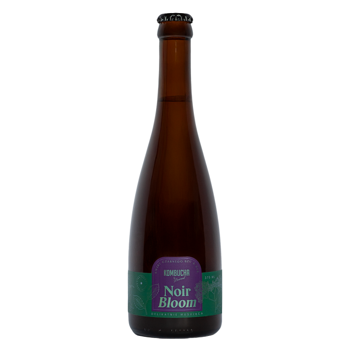 Kombucha Noir Bloom na Buku o Smaku Kwiatów Czarnego Bzu BIO 375ml | KOMBUCHA BY LAURENT - Ekochatka