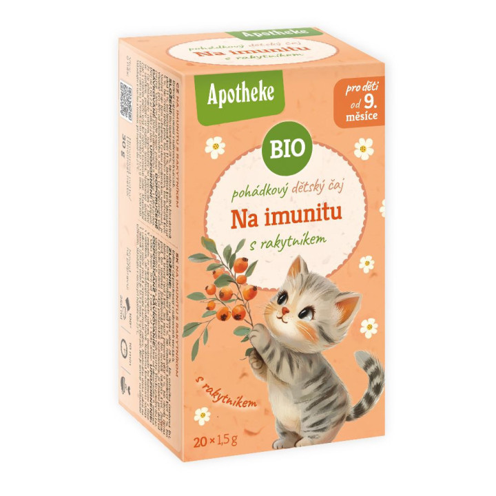 Herbatka Bajkowa dla Dzieci Dzika Róża, Mięta Pieprzowa, Rumianek i Ro | APOTHEKE - Ekochatka