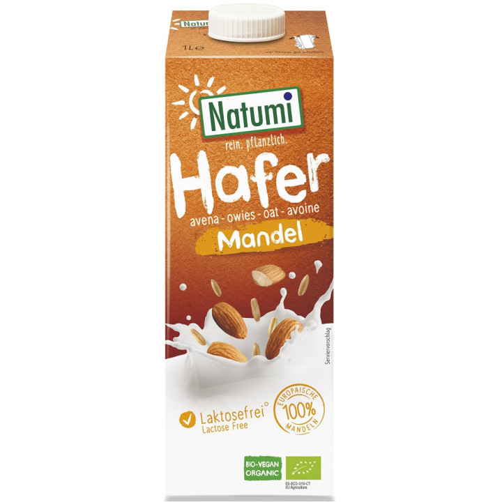 Napój Owsiano Migdałowy bez Dodatku Cukrów BIO 1l | NATUMI - Ekochatka
