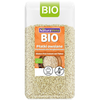 Płatki Owsiane Błyskawiczne Bezglutenowe BIO 300g | NATURAVENA - Ekochatka