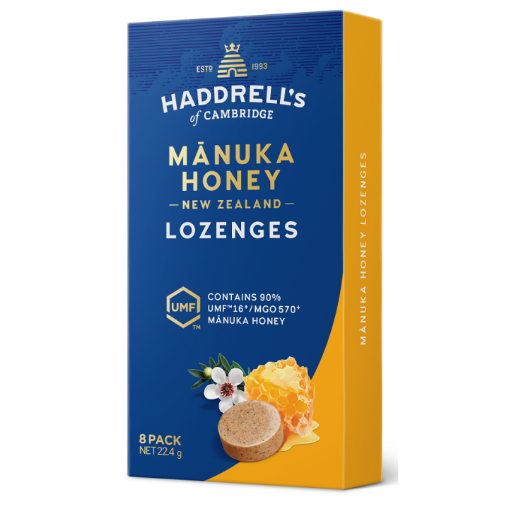 Pastylki do Ssania Miód Manuka Mgo 570+ Umf 16+ 22g | HADDRELL'S OF CAMBRIDGE - Ekochatka