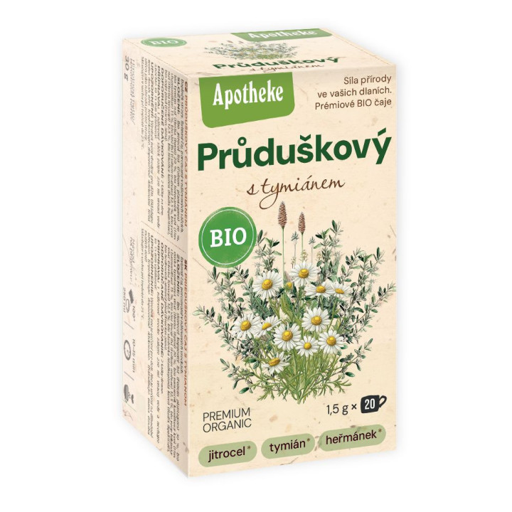 Herbatka na Oskrzela z Tymiankiem BIO (20x1,5g) 30g | APOTHEKE - Ekochatka