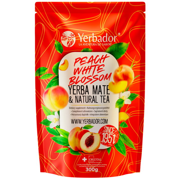 Yerba Mate Peach White Blossom 300g | YERBADOR - Ekochatka