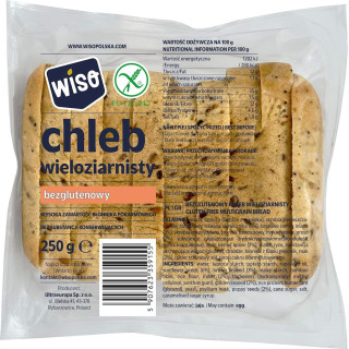 Chleb Wieloziarnisty Krojony Bezglutenowy 250g | WISO - Ekochatka