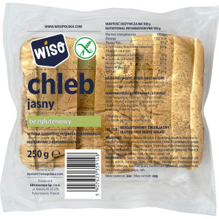 Chleb Jasny Krojony Bezglutenowy 250g | WISO - Ekochatka