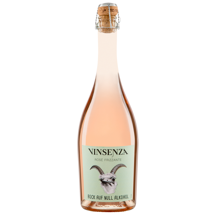 Wino Bezalkoholowe Frizzante Różowe Słodkie Musujące BIO 750ml | VINSENZA - Ekochatka