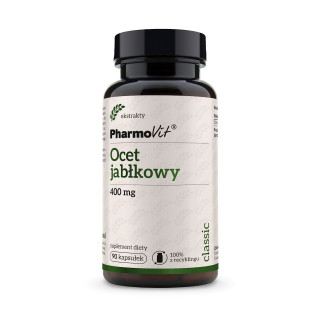 Ocet Jabłkowy (400 mg) Bezglutenowy 90 Kapsułek | PHARMOVIT - Ekochatka