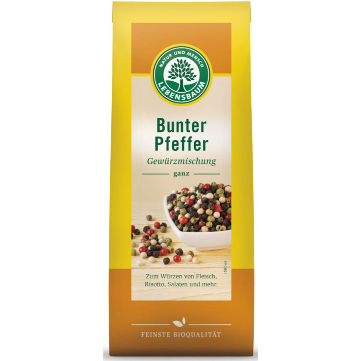 Pieprz Kolorowy Ziarnisty BIO 50g | LEBENSBAUM - Ekochatka