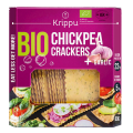 Krakersy Proteinowe z Ciecierzycy z Czosnkiem BIO 80 g - Krippu