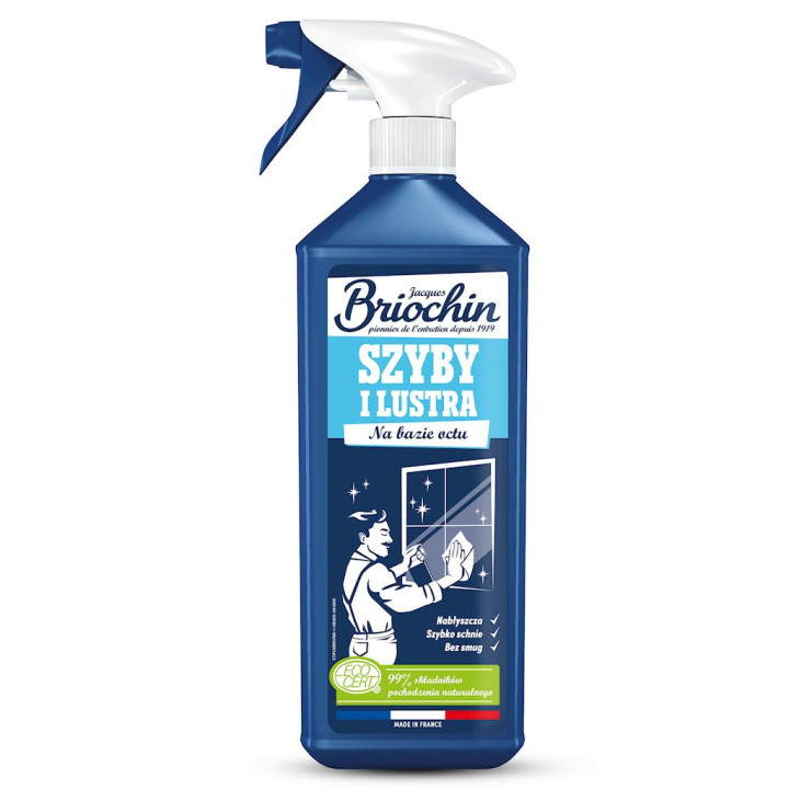 Płyn do Mycia Szyb i Luster z Octem w Sprayu ECO 750ml | BRIOCHIN - Ekochatka