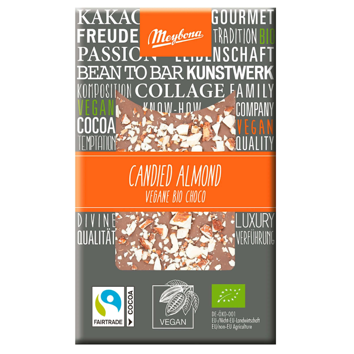 Tabliczka Kakaowa Migdały Sól Fair Trade BIO 30g | MEYBONA - Ekochatka