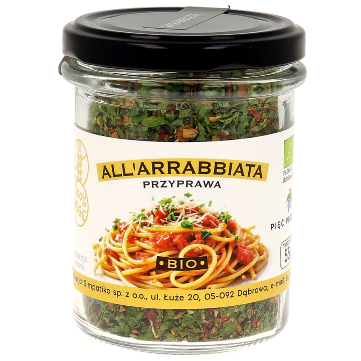 Przyprawa All'arrabbiata Bezglutenowa BIO 55g | PIĘĆ PRZEMIAN - Ekochatka