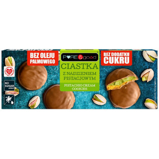 Ciastka z Nadzieniem Pistacjowym w Czekoladzie Mlecznej bez Dodatku Cu | PURE&GOOD - Ekochatka