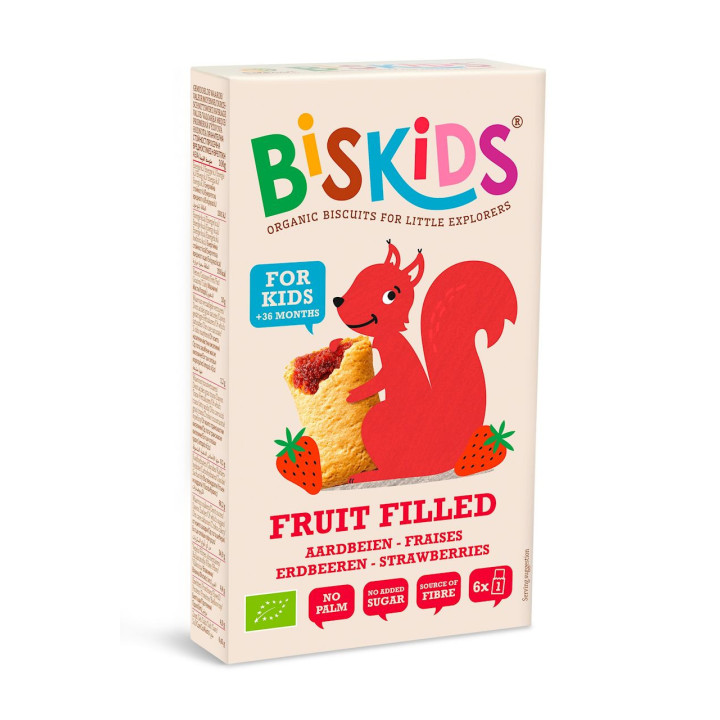 Ciasteczka z Nadzieniem Truskawkowym Margaretki BIO 100g | BISKIDS - Ekochatka