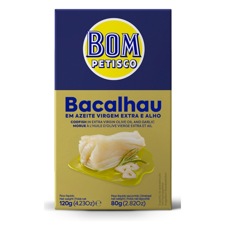 Dorsz z Czosnkiem w Oliwie z Oliwek Extra Virgin 120g (80g) | BON APPETIT - TENORIO - Ekochatka