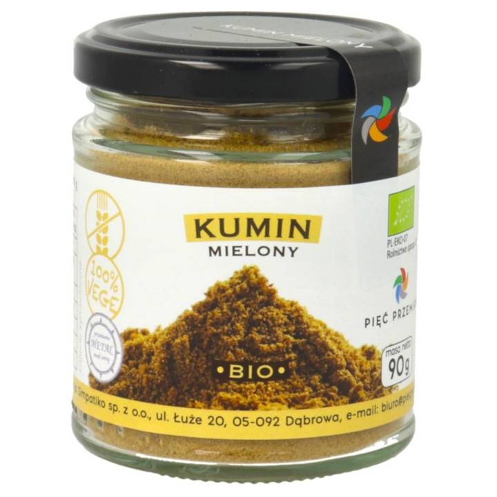 Kumin Mielony Bezglutenowy BIO 90g | PIĘĆ PRZEMIAN - Ekochatka